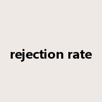 rejection rate是什么意思
