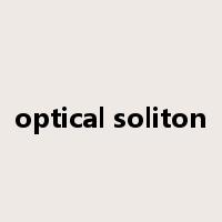optical soliton是什么意思