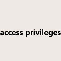 access privileges是什么意思
