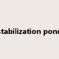 stabilization pond是什么意思