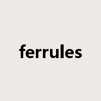 ferrules是什么意思