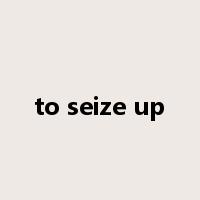 to seize up是什么意思