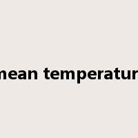 mean temperature是什么意思