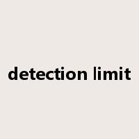detection limit是什么意思
