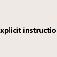 explicit instruction是什么意思
