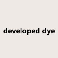 developed dye是什么意思