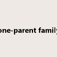 one-parent family是什么意思
