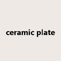 ceramic plate是什么意思