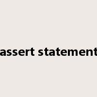 assert statement是什么意思