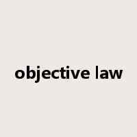 objective law是什么意思