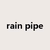 rain pipe是什么意思
