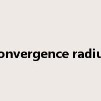 convergence radius是什么意思