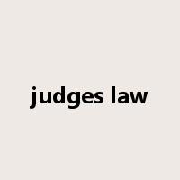 judges law是什么意思