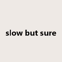 slow but sure是什么意思