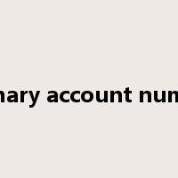 primary account number是什么意思