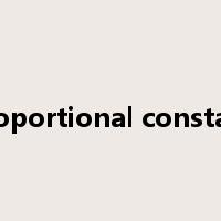 proportional constant是什么意思