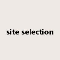 site selection是什么意思