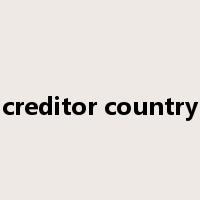creditor country是什么意思