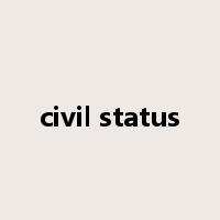 civil status是什么意思