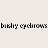 bushy eyebrows是什么意思