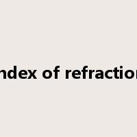 index of refraction是什么意思