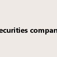 securities company是什么意思