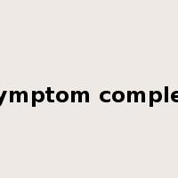 symptom complex是什么意思