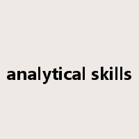 analytical skills是什么意思