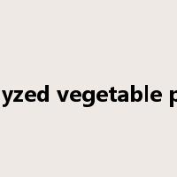hydrolyzed vegetable protein是什么意思