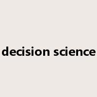 decision science是什么意思
