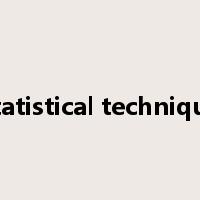 statistical technique是什么意思