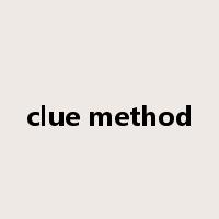 clue method是什么意思