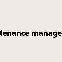 maintenance management是什么意思