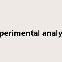 experimental analysis是什么意思
