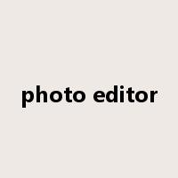 photo editor是什么意思