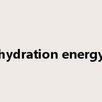 hydration energy是什么意思