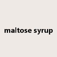 maltose syrup是什么意思