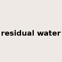 residual water是什么意思