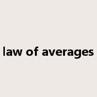 law of averages是什么意思