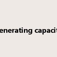 generating capacity是什么意思