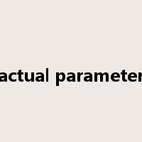 actual parameter是什么意思