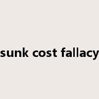 sunk cost fallacy是什么意思