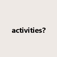 activities?是什么意思