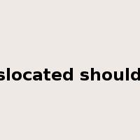 dislocated shoulder是什么意思