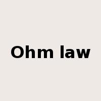 Ohm law是什么意思