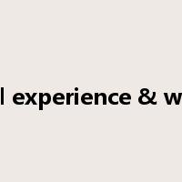 professional experience & working skills是什么意思