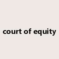 court of equity是什么意思
