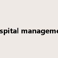 hospital management是什么意思