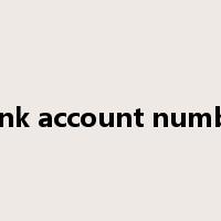 Bank account number是什么意思