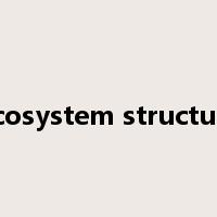 ecosystem structure是什么意思